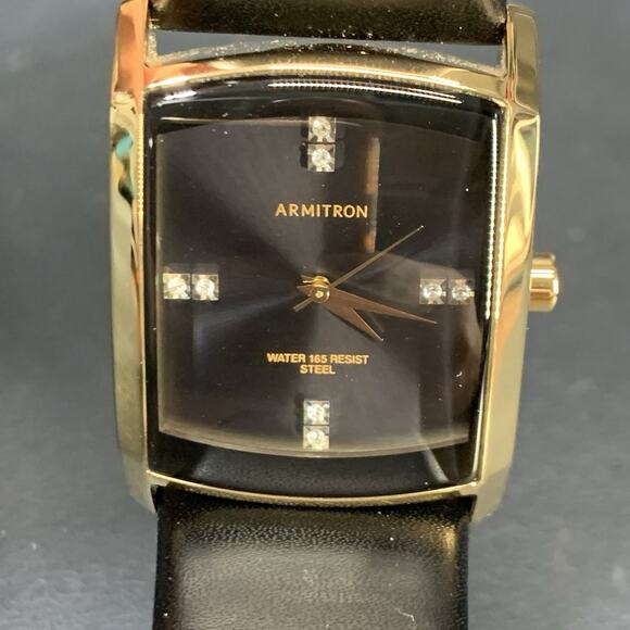 Armitron Watch Mens Water Resistance 165ft 20/4541GP Gold Tone New Battery - Picture 1 of 7